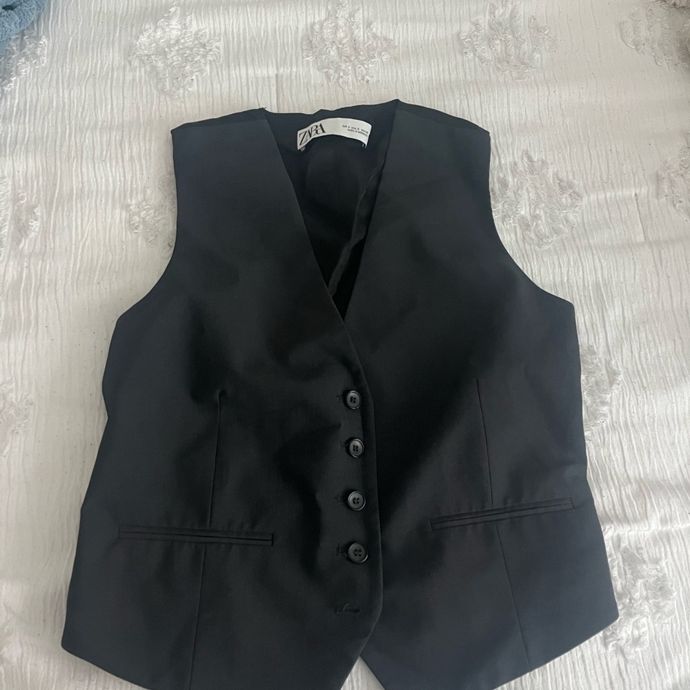 Black Button-Up Vest